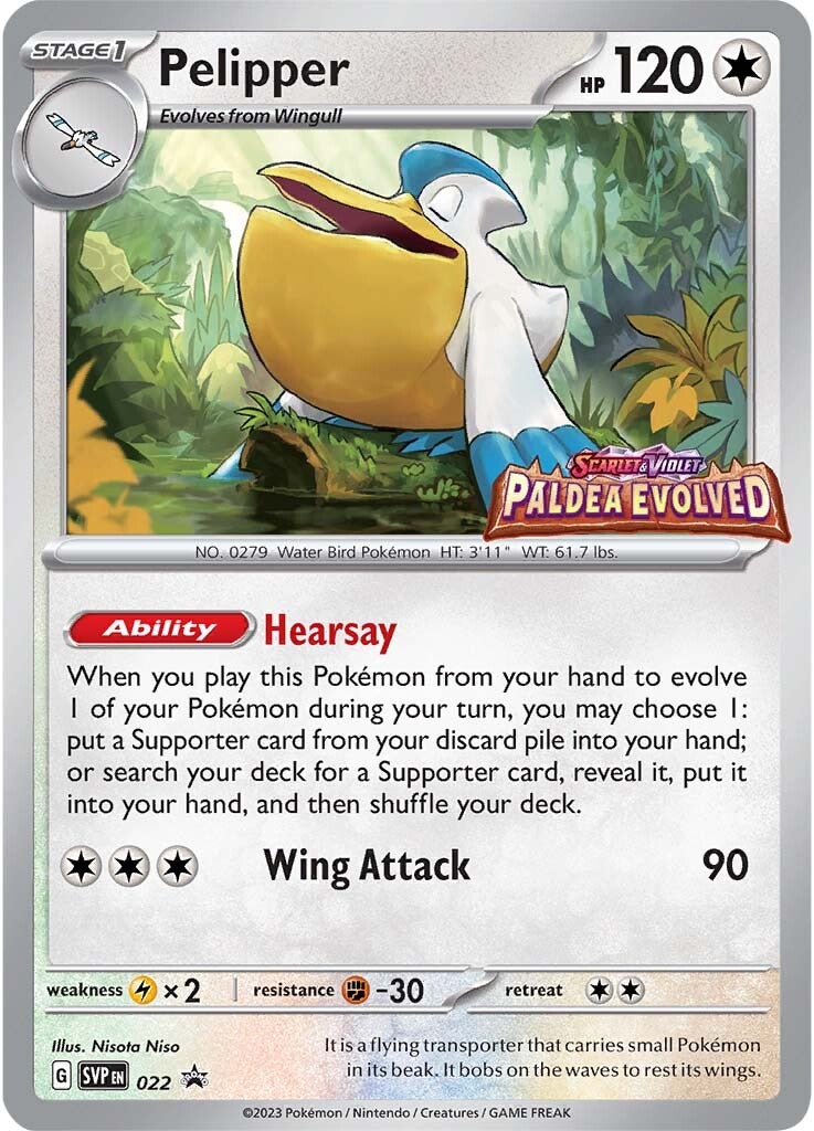 Pelipper (022) [Scarlet & Violet: Black Star Promos] | Play N Trade Winnipeg