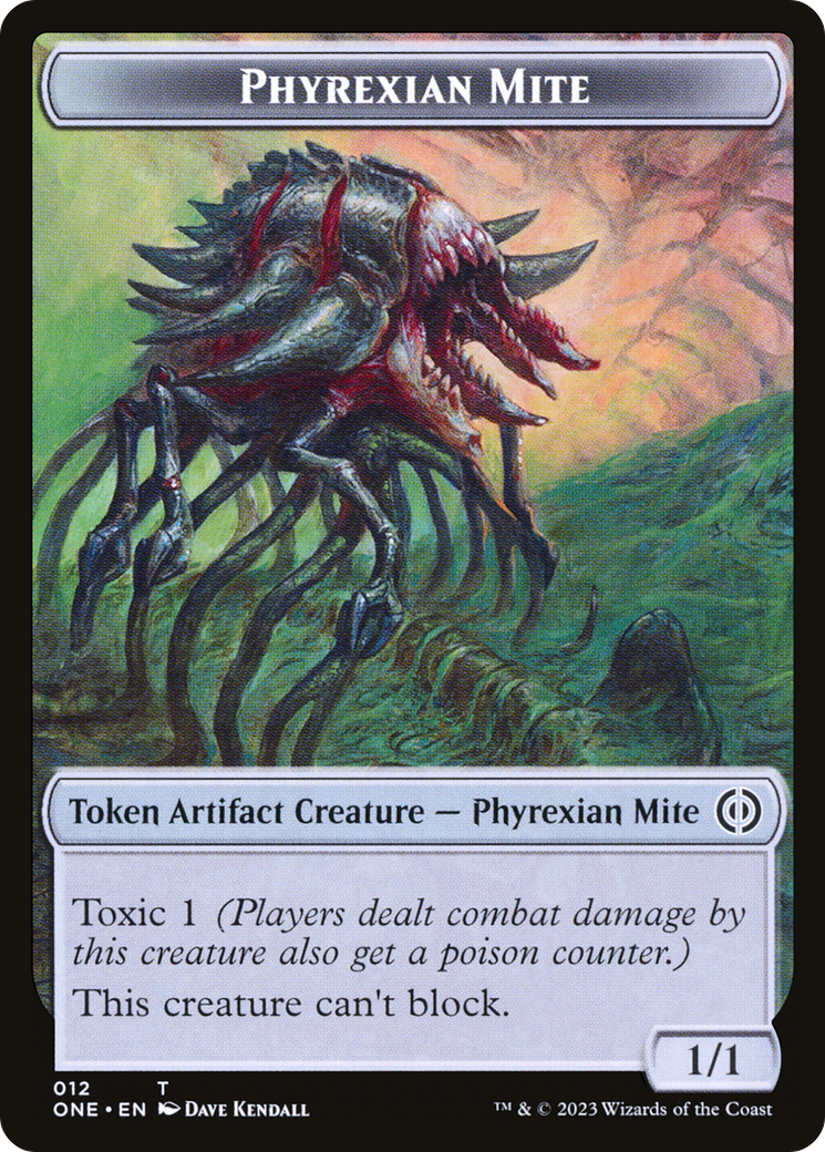 Phyrexian Mite (012) // Drone Double-Sided Token [Phyrexia: All Will Be One Tokens] | Play N Trade Winnipeg