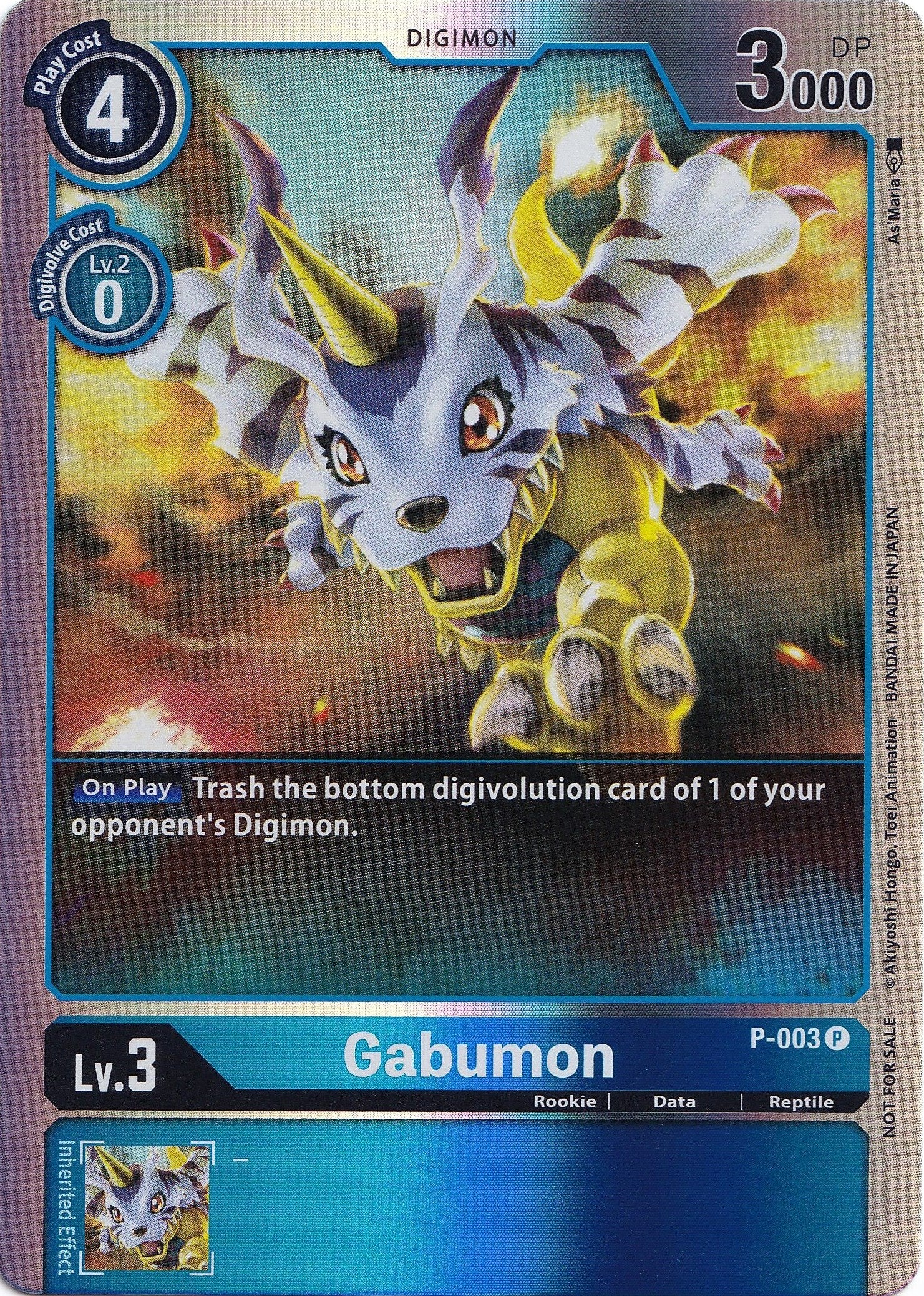 Gabumon [P-003] (Rainbow Foil) [Promotional Cards] | Play N Trade Winnipeg