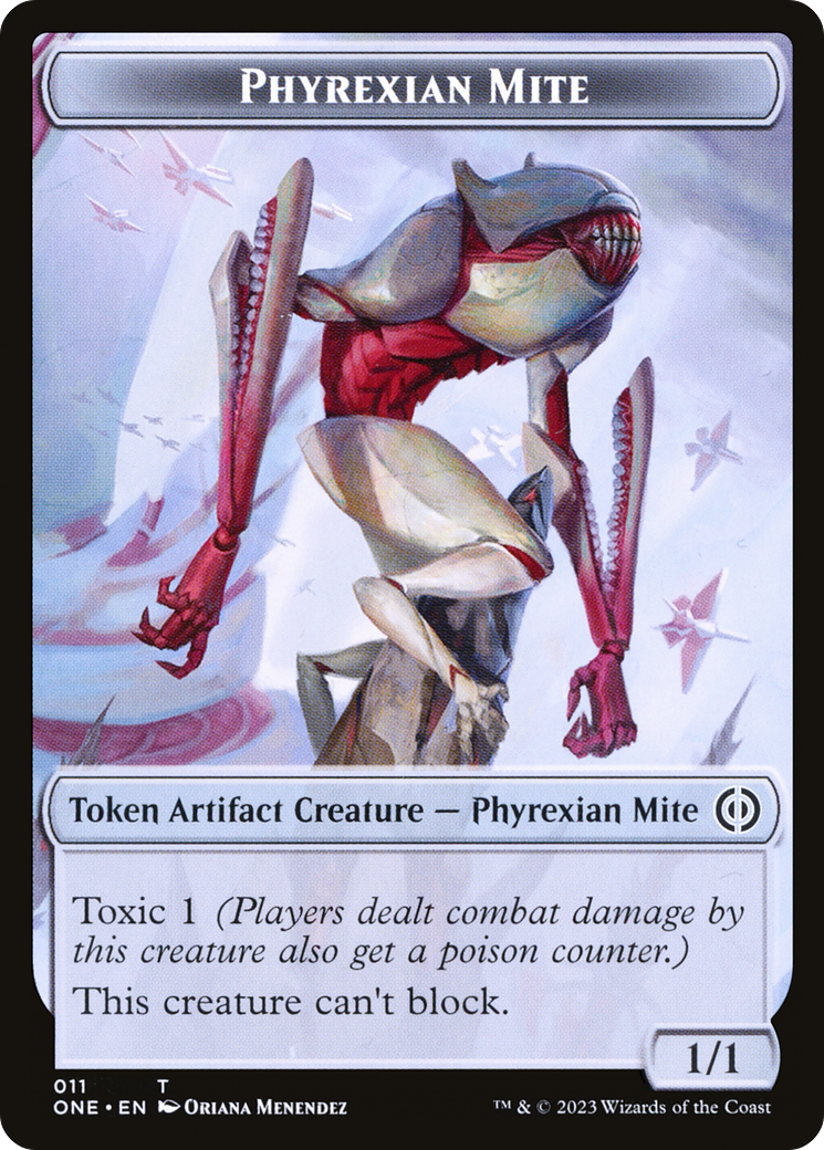 Phyrexian Mite (011) // Drone Double-Sided Token [Phyrexia: All Will Be One Tokens] | Play N Trade Winnipeg