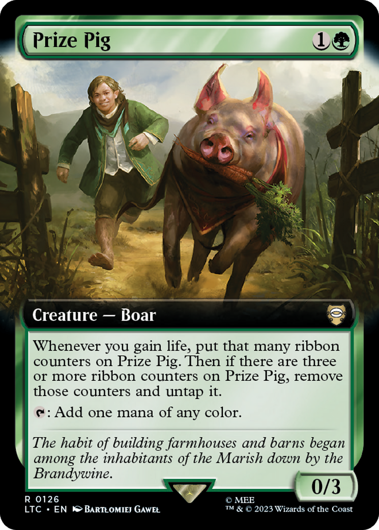 Prize Pig (Extended Art) [The Lord of the Rings: Tales of Middle-Earth Commander] | Play N Trade Winnipeg