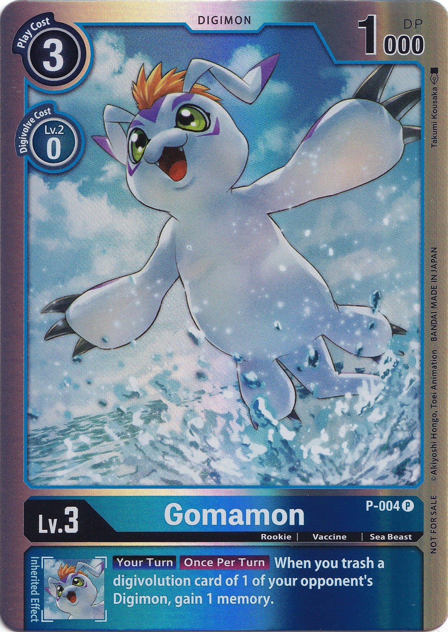 Gomamon [P-004] (Rainbow Foil) [Promotional Cards] | Play N Trade Winnipeg