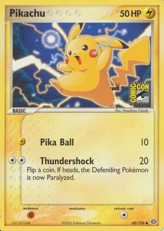 Pikachu (60/106) (2005 San Diego Comic Con) [Miscellaneous Cards] | Play N Trade Winnipeg