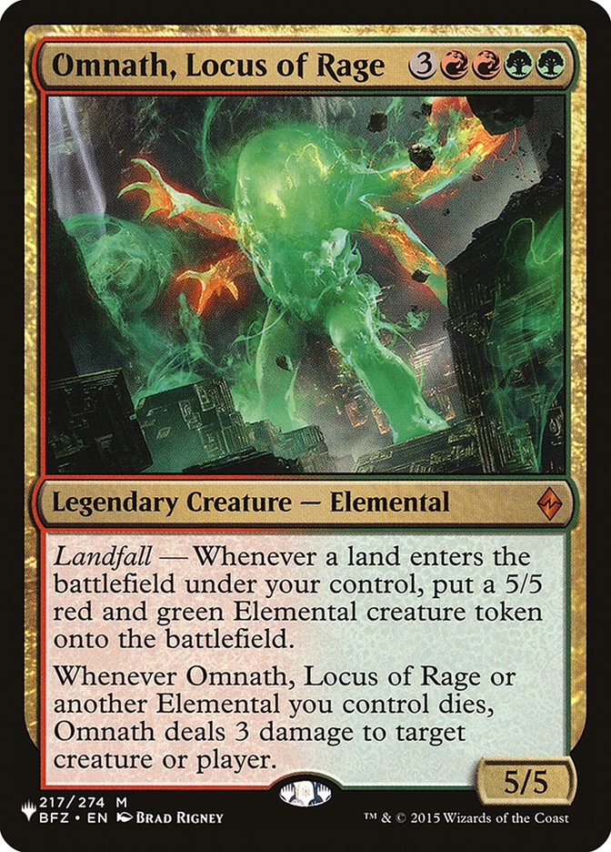 Omnath, Locus of Rage [The List] | Play N Trade Winnipeg