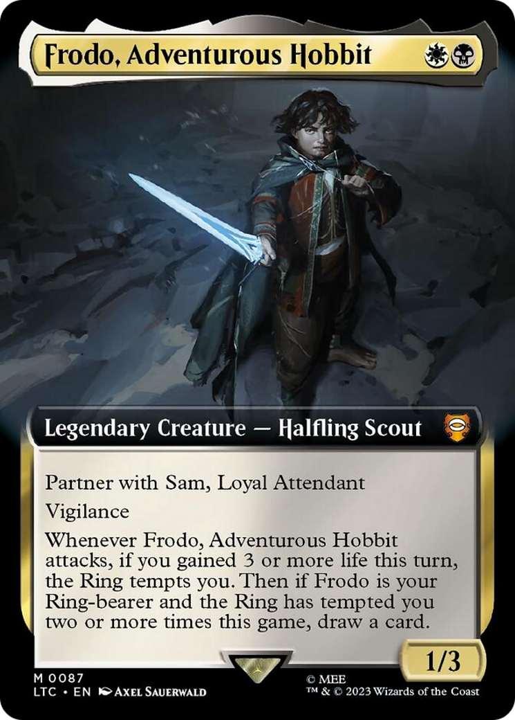 Frodo, Adventurous Hobbit (Extended Art) [The Lord of the Rings: Tales of Middle-Earth Commander] | Play N Trade Winnipeg