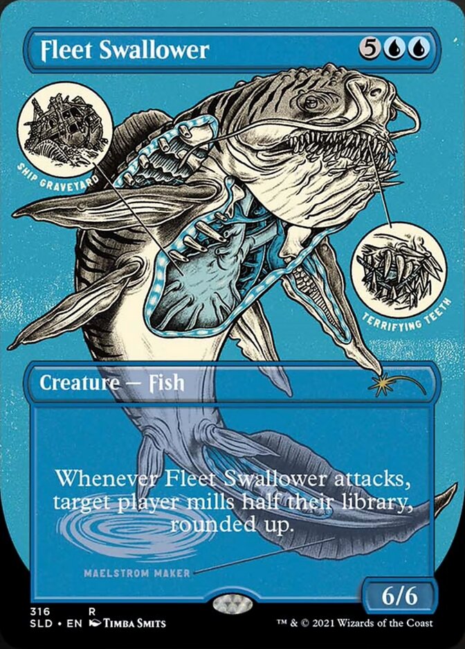 Fleet Swallower (Borderless Foil Etched) [Secret Lair Drop Series] | Play N Trade Winnipeg