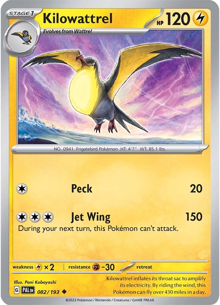 Kilowattrel (082/193) [Scarlet & Violet: Paldea Evolved] | Play N Trade Winnipeg