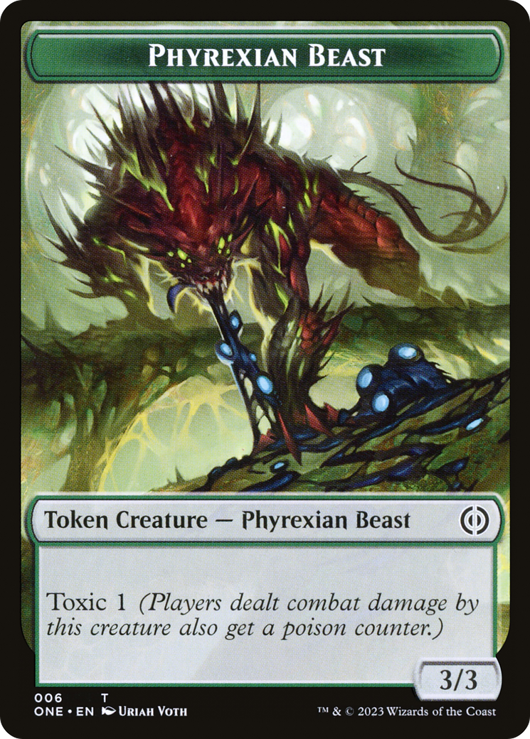 Phyrexian Beast Token [Phyrexia: All Will Be One Tokens] | Play N Trade Winnipeg