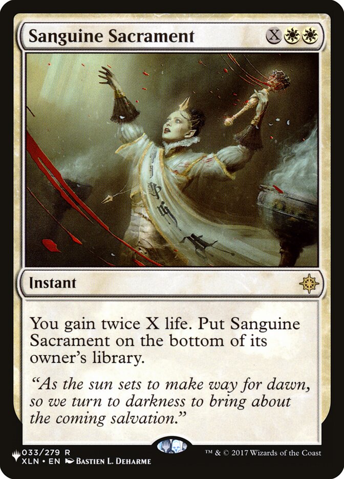 Sanguine Sacrament [The List] | Play N Trade Winnipeg