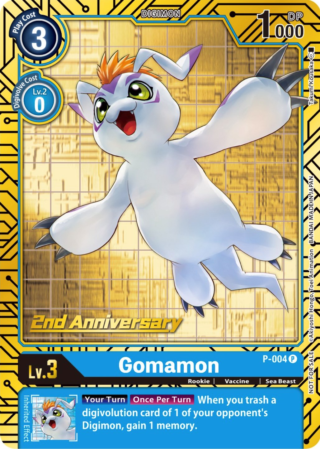 Gomamon [P-004] (2nd Anniversary Card Set) [Promotional Cards] | Play N Trade Winnipeg