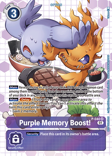 Purple Memory Boost! [P-040] (Box Promotion Pack - Next Adventure) [Promotional Cards] | Play N Trade Winnipeg