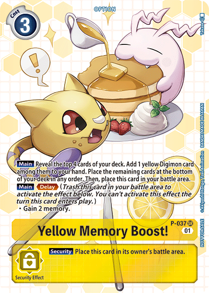 Yellow Memory Boost! [P-037] (Box Promotion Pack - Next Adventure) [Promotional Cards] | Play N Trade Winnipeg