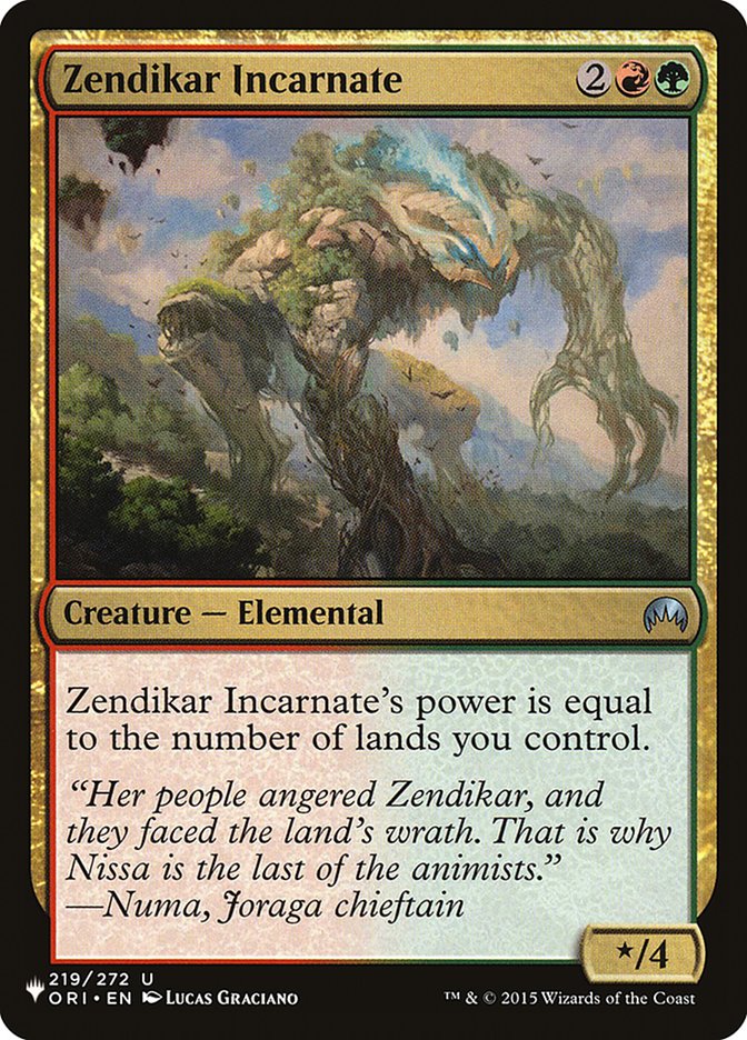 Zendikar Incarnate [The List] | Play N Trade Winnipeg