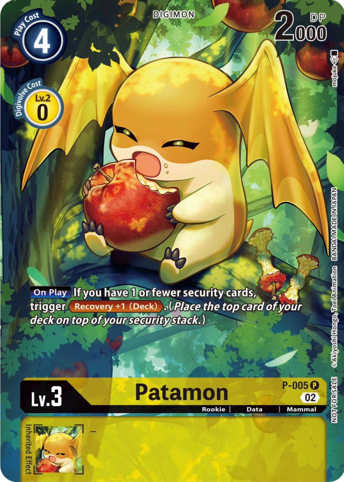 Patamon [P-005] (Digimon Illustration Competition Promotion Pack) [Promotional Cards] | Play N Trade Winnipeg