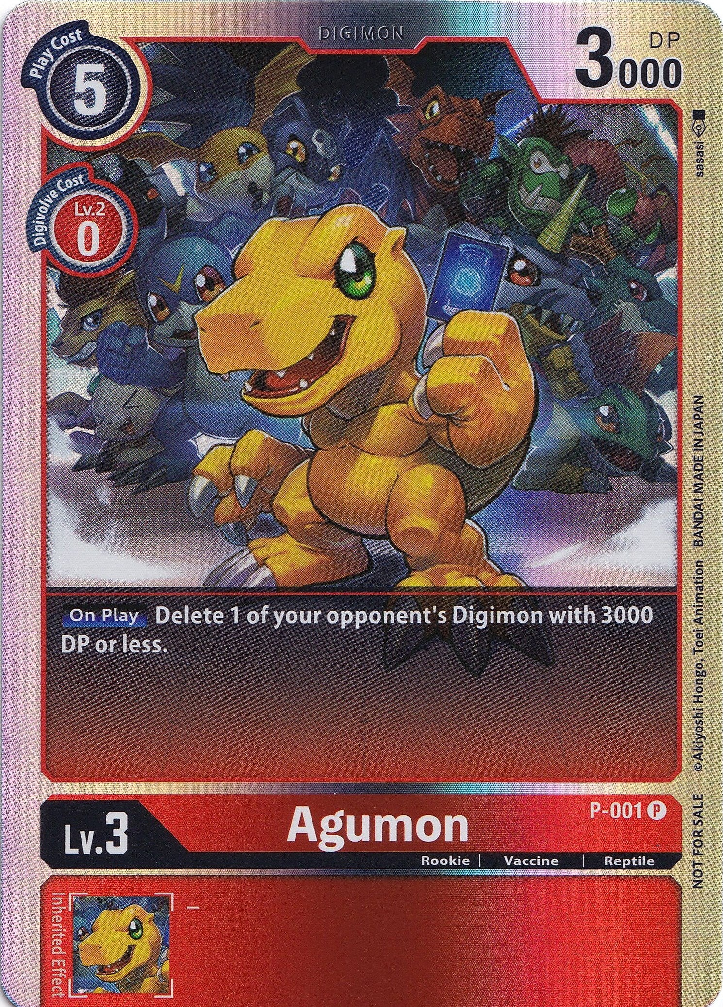 Agumon [P-001] (Rainbow Foil) [Promotional Cards] | Play N Trade Winnipeg