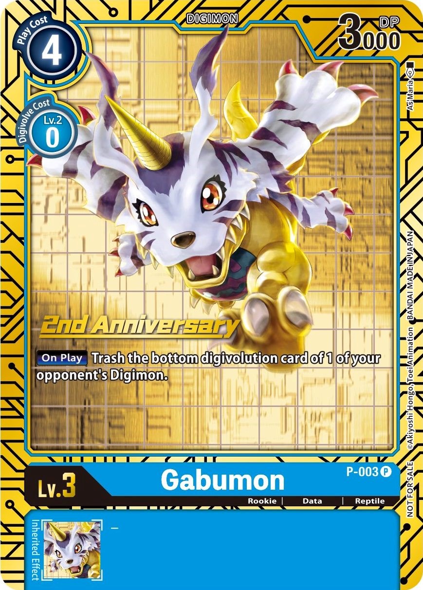 Gabumon [P-003] (2nd Anniversary Card Set) [Promotional Cards] | Play N Trade Winnipeg