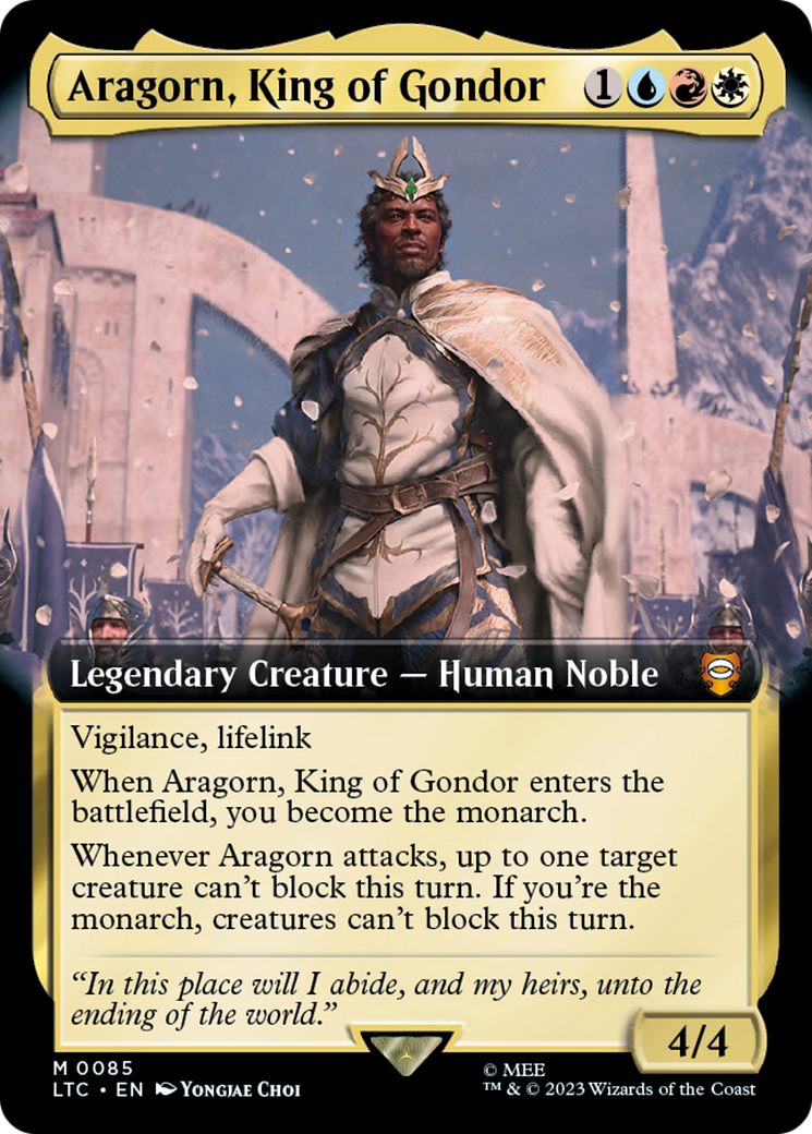 Aragorn, King of Gondor (Extended Art) [The Lord of the Rings: Tales of Middle-Earth Commander] | Play N Trade Winnipeg