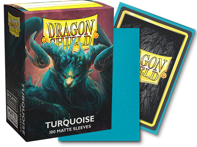 DRAGON SHIELD SLEEVES MATTE TURQUOISE 100CT | Play N Trade Winnipeg