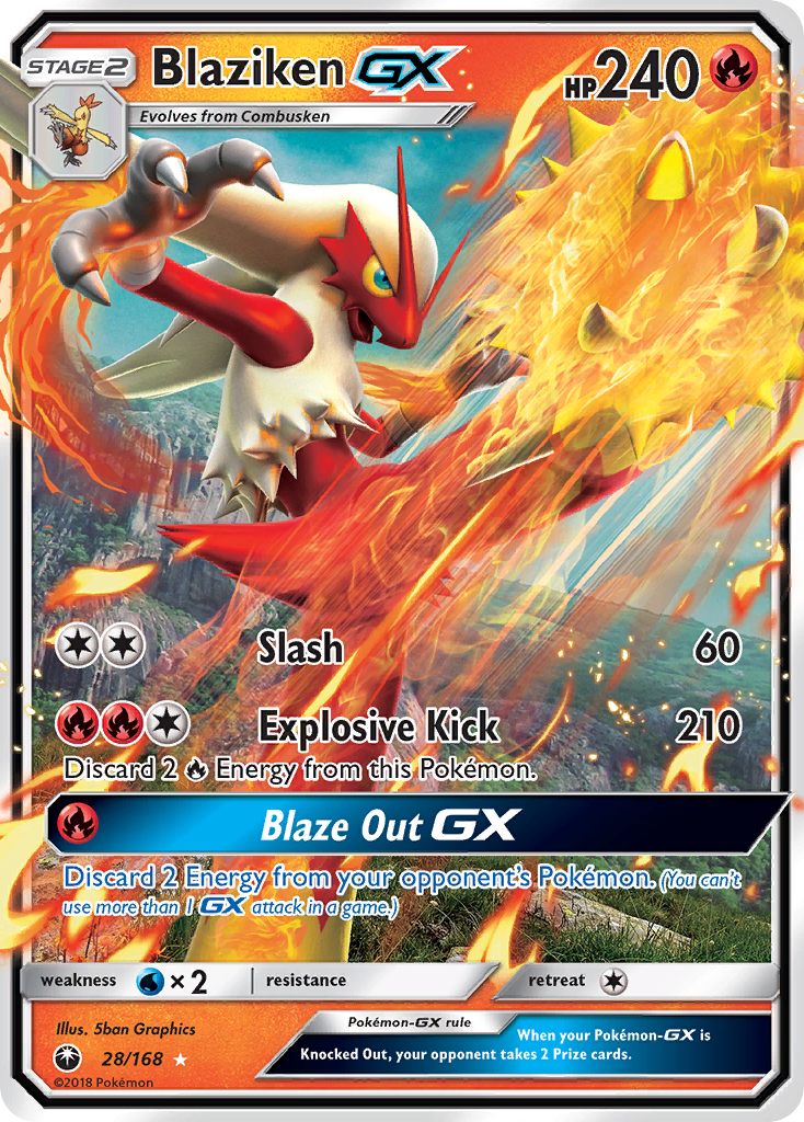 Blaziken GX (28/168) [Sun & Moon: Celestial Storm] | Play N Trade Winnipeg