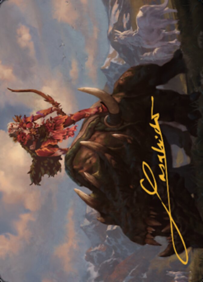 Meria's Outrider Art Card (Gold-Stamped Signature) [Dominaria United Art Series] | Play N Trade Winnipeg