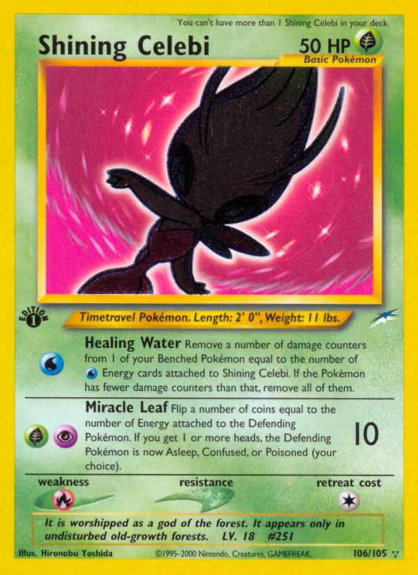 Shining Celebi (106/105) [Neo Destiny 1st Edition] | Play N Trade Winnipeg