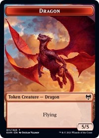 Dragon // Thopter Double-sided Token [Kaldheim Commander Tokens] | Play N Trade Winnipeg