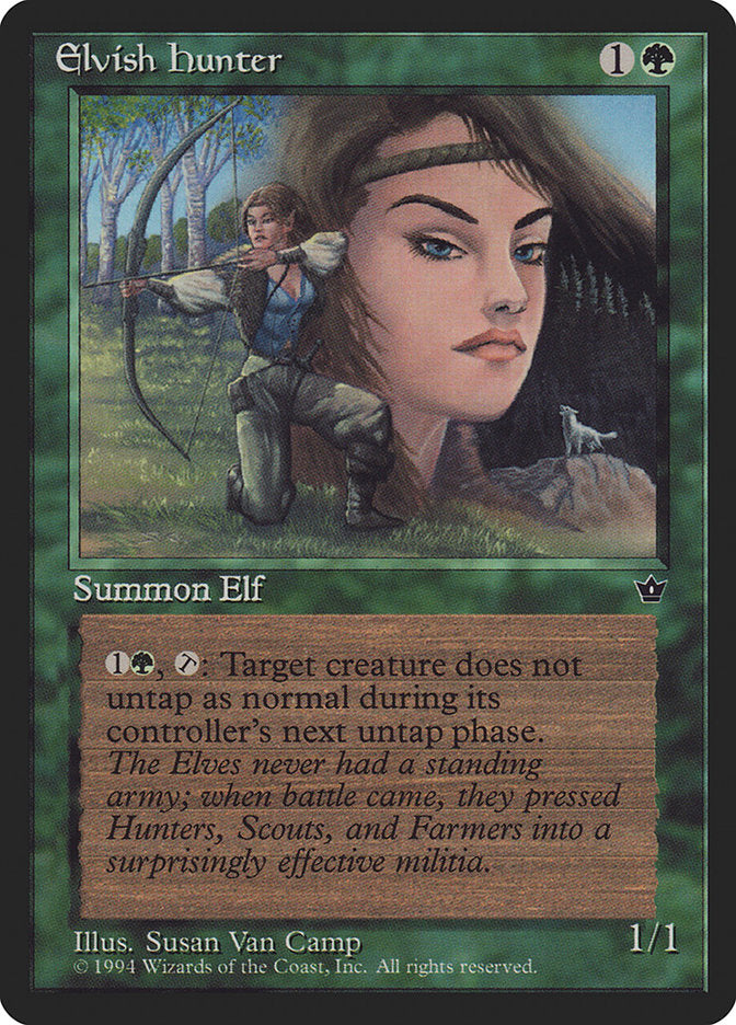 Elvish Hunter (Susan Van Camp) [Fallen Empires] | Play N Trade Winnipeg