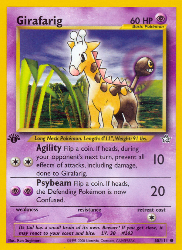 Girafarig (58/111) [Neo Genesis 1st Edition] | Play N Trade Winnipeg