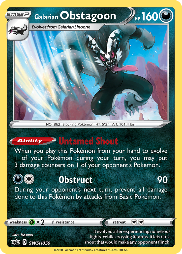 Galarian Obstagoon (SWSH059) [Sword & Shield: Black Star Promos] | Play N Trade Winnipeg