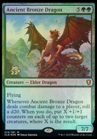 Ancient Bronze Dragon [Commander Legends: Battle for Baldur's Gate Prerelease Promos] | Play N Trade Winnipeg