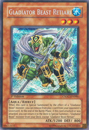 Gladiator Beast Retiari [CSOC-EN086] Secret Rare | Play N Trade Winnipeg