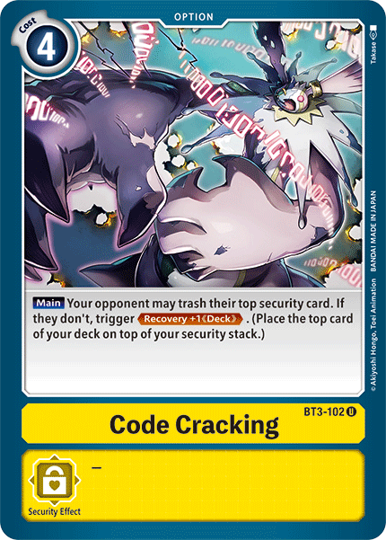 Code Cracking [BT3-102] [Release Special Booster Ver.1.5] | Play N Trade Winnipeg