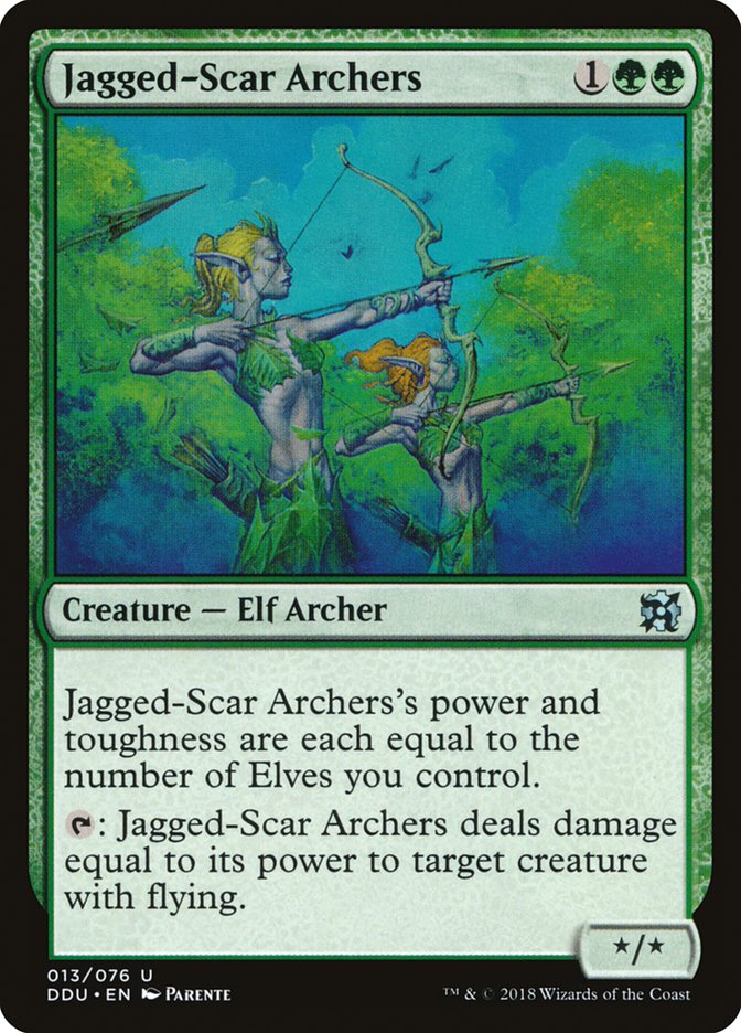 Jagged-Scar Archers [Duel Decks: Elves vs. Inventors] | Play N Trade Winnipeg