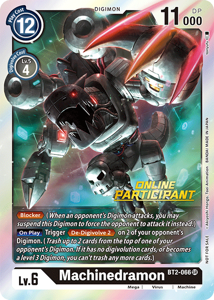 Machinedramon [BT2-066] (Online Participant) [Release Special Booster Ver.1.0 Promos] | Play N Trade Winnipeg