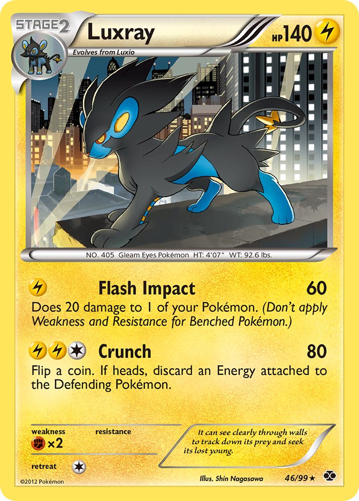 Luxray (46/99) (Cracked Ice Holo) (Blister Exclusive) [Black & White: Next Destinies] | Play N Trade Winnipeg