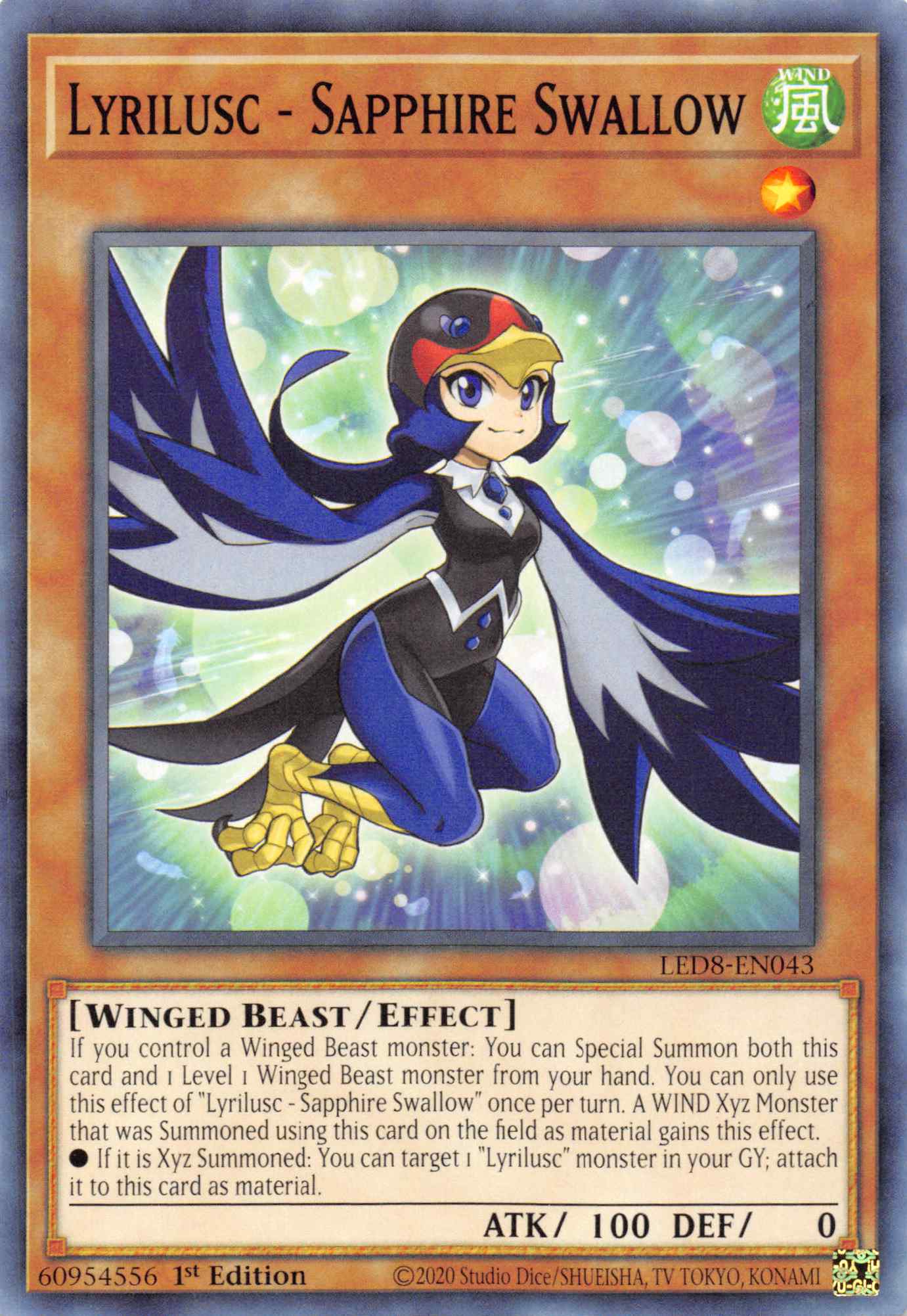 Lyrilusc - Sapphire Swallow [LED8-EN043] Common | Play N Trade Winnipeg