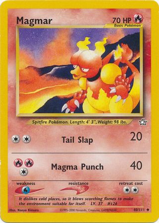 Magmar (40/111) [Neo Genesis Unlimited] | Play N Trade Winnipeg