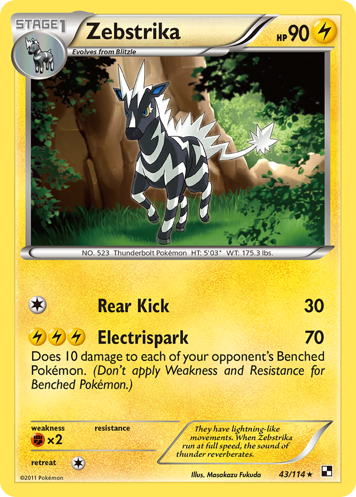 Zebstrika (43/114) [Black & White: Base Set] | Play N Trade Winnipeg