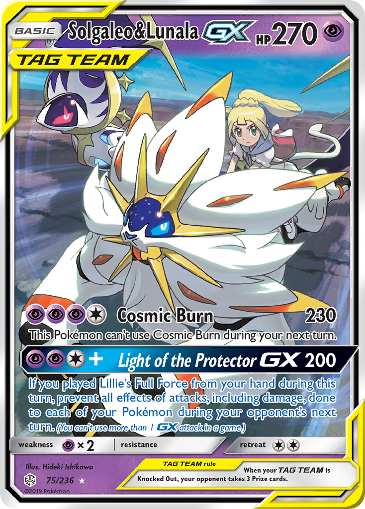 Solgaleo & Lunala GX (75/236) [Sun & Moon: Cosmic Eclipse] | Play N Trade Winnipeg