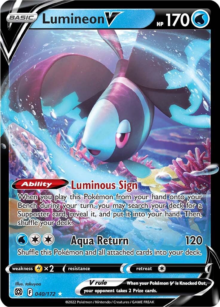 Lumineon V (040/172) [Sword & Shield: Brilliant Stars] | Play N Trade Winnipeg