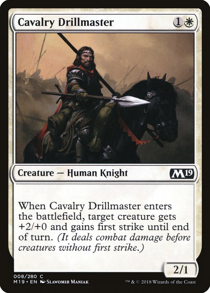 Cavalry Drillmaster [Core Set 2019] | Play N Trade Winnipeg