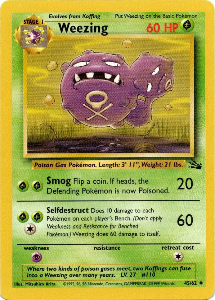 Weezing (45/62) [Fossil Unlimited] | Play N Trade Winnipeg