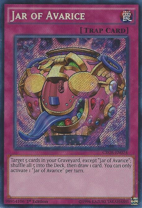 Jar of Avarice [CROS-EN074] Secret Rare | Play N Trade Winnipeg