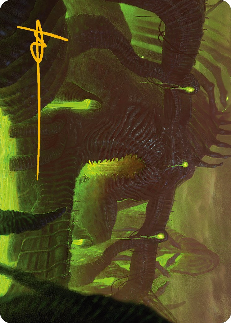 The Dross Pits Art Card (Gold-Stamped Signature) [Phyrexia: All Will Be One Art Series] | Play N Trade Winnipeg