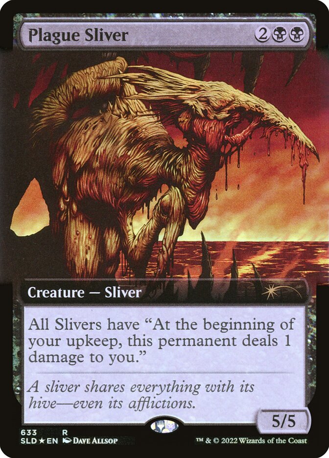 Plague Sliver (Extended Art) (Step-and-Compleat Foil) [Secret Lair Drop Promos] | Play N Trade Winnipeg