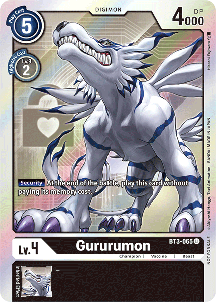 Gururumon [BT3-065] (Buy-A-Box Promo) [Release Special Booster Ver.1.5 Promos] | Play N Trade Winnipeg