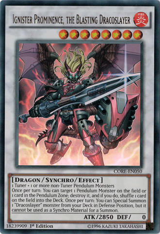 Ignister Prominence, the Blasting Dracoslayer [CORE-EN050] Ultra Rare | Play N Trade Winnipeg