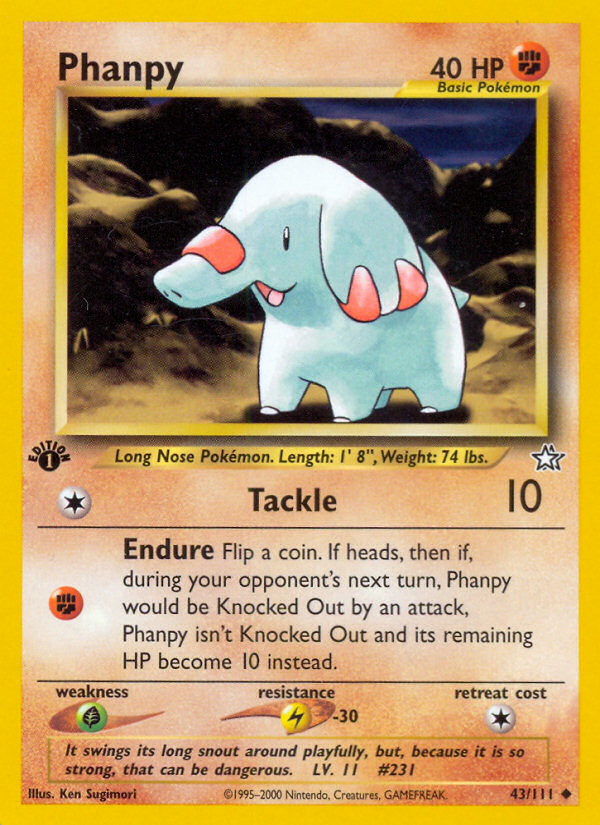 Phanpy (43/111) [Neo Genesis 1st Edition] | Play N Trade Winnipeg