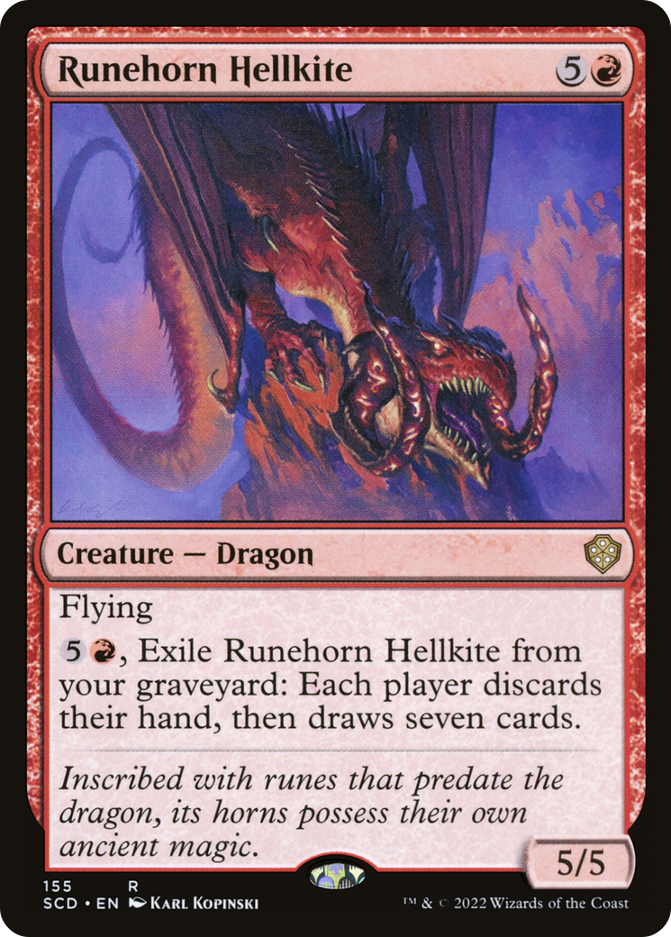 Runehorn Hellkite [Starter Commander Decks] | Play N Trade Winnipeg