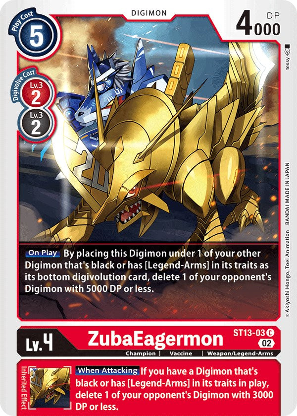 ZubaEagermon [ST13-03] [Starter Deck: Ragnaloardmon] | Play N Trade Winnipeg